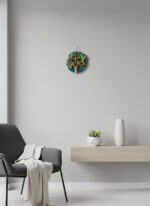 El Yapımı Kabartmalı Nar Ağacı Seramik Duvar Süsü (21cm) - Görsel 4