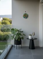 El Yapımı Kabartmalı Nar Ağacı Seramik Duvar Süsü (21cm) - Görsel 5