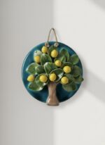El Yapımı Kabartmalı Limon Ağacı Seramik Duvar Süsü (21cm) - Görsel 3