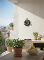 El Yapımı Kabartmalı Nar Ağacı Seramik Duvar Süsü (14cm) - Görsel 5