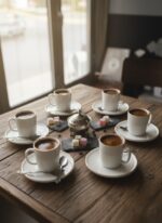 Tulu Porselen Gold İşlemeli 6 Kişilik 12 Parça Kahve Fincan Takımı - Görsel 2