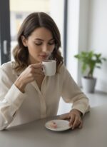 Tulu Porselen Gold İşlemeli 6 Kişilik 12 Parça Kahve Fincan Takımı - Görsel 5