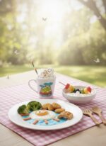 Tulu Porselen 3 Parça Sevimli Kurbağa Desenli Bebek ve Çocuk Yemek Seti - Görsel 3