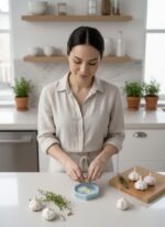 El Yapımı Seramik Rende Tabağı (10 cm) - Sarımsak, Zencefil, Meyve Püresi ve Bebek Maması Hazırlayıcı - Görsel 4