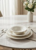 Tulu Porselen Gamze Serisi 6 Kişilik 24 Parça Gold File Detaylı Yemek Takımı - Görsel 3