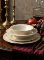 Tulu Porselen Gamze Serisi 6 Kişilik 24 Parça Gold File Detaylı Yemek Takımı - Görsel 5