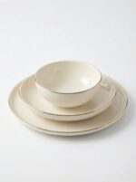 Tulu Porselen Elif Serisi 6 Kişilik 24 Parça Gold File Detaylı Yemek Takımı - Görsel 4