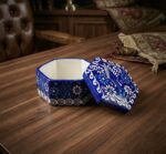 El Yapımı Dekoratif Çini Altıgen Mücevher Kutusu - Görsel 4