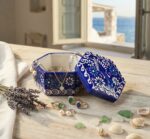 El Yapımı Dekoratif Çini Altıgen Mücevher Kutusu - Görsel 3