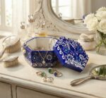 El Yapımı Dekoratif Çini Altıgen Mücevher Kutusu