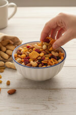 Lacivert Bulut Desenli 6'lı Çok Amaçlı Yuvarlak Kase Takımı - Çorba, Meyve, Çerez, Sos ve Kahvaltılık Sunum Seti - Görsel 2