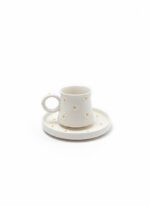 Papatya Desenli El Yapımı 2 Kişilik 4 Parça Seramik Fincan Takımı - Görsel 6