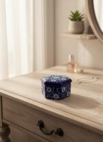 El Yapımı Dekoratif Çini Altıgen Mücevher Kutusu - Görsel 3