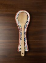 El Yapımı Kırmızı Çini Kabartmalı Kaşıklık - Görsel 5