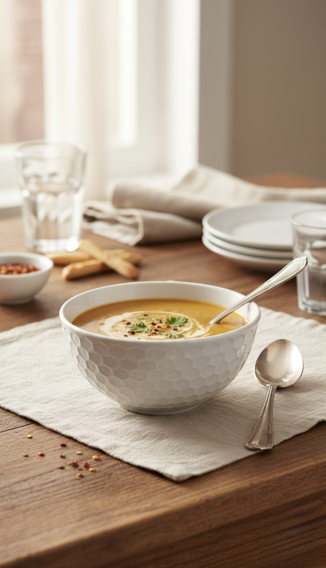 Screenshot_2025-10-30-18-04-31-360_com.miui.gallery Beyaz Petek Desenli 6'lı Çok Amaçlı Yuvarlak Kase Takımı - Çorba, Meyve, Çerez, Sos ve Kahvaltılık Sunum Seti - Görsel 1