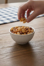 Beyaz Çizgi Desenli 6'lı Çok Amaçlı Yuvarlak Kase Takımı - Çorba, Meyve, Çerez, Sos ve Kahvaltılık Sunum Seti - Görsel 3