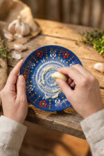 El Yapımı Seramik Rende Tabağı (13 cm) – Sarımsak, Zencefil, Meyve Püresi ve Bebek Maması Hazırlayıcı - Görsel 2