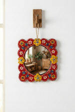 El Yapımı İşlemeli Çini Ayna - Görsel 2