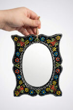 El Yapımı İşlemeli Çini Ayna - Görsel 7