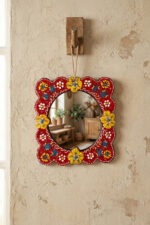 El Yapımı İşlemeli Çini Ayna - Görsel 4