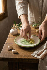 El Yapımı Seramik Rende Tabağı (13 cm) – Sarımsak, Zencefil, Meyve Püresi ve Bebek Maması Hazırlayıcı - Görsel 3