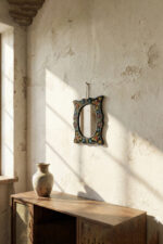 El Yapımı İşlemeli Çini Ayna - Görsel 5