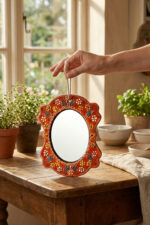 El Yapımı İşlemeli Çini Ayna - Görsel 6