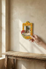 El Yapımı İşlemeli Çini Ayna - Görsel 4