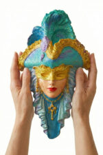 Venedik Maskesi Duvar Süsü – Tavus Kuşu Temalı - Görsel 3