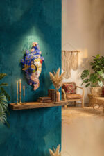 Venedik Maskesi Duvar Süsü – Tavus Kuşu Temalı - Görsel 2