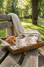 Renkli Kalp Desenli 2'li Kupa Sevgiliye ve Arkadaşa Özel Hediyelik Bardak - Görsel 2