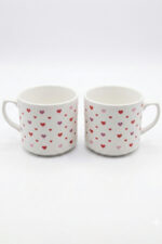 Renkli Kalp Desenli 2'li Kupa Sevgiliye ve Arkadaşa Özel Hediyelik Bardak - Görsel 2