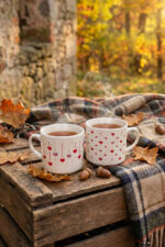 Renkli Kalp Desenli 2'li Kupa Sevgiliye ve Arkadaşa Özel Hediyelik Bardak