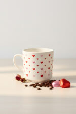 Renkli Kalp Desenli Kupa Sevgiliye ve Arkadaşa Özel Hediyelik Bardak