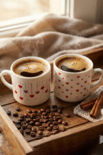 Renkli Kalp Desenli 2'li Kupa Sevgiliye ve Arkadaşa Özel Hediyelik Bardak - Görsel 7